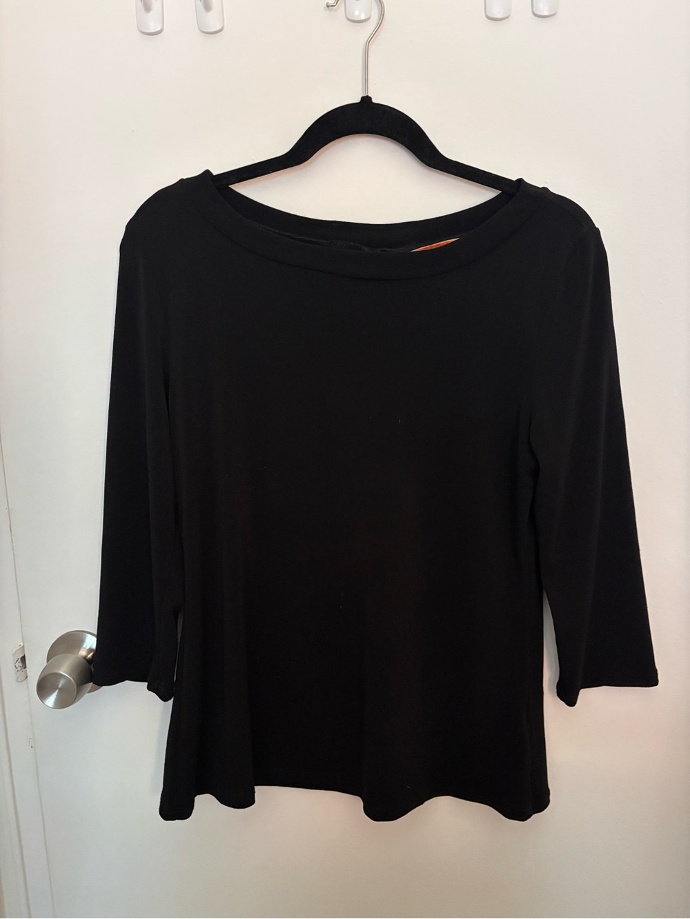 Modcloth Black Boatneck Long Sleeve Top